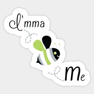 I'mma Bee Me (Agender Pride) Sticker